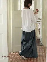 春用 フィットウエスト開きデニムパンツ 【極上の柔らかさ・スリム効果・ワイドレッグ】（セットアップ対応）