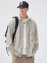 春秋用 メンズ長袖シャツ【無地・アメリカンスタイル・カジュアル】