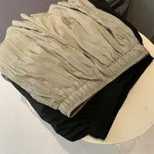 涼しさと快適さが魅力！ハイウエスト天絲シフォンショートパンツ【透湿・スタイルアップ】