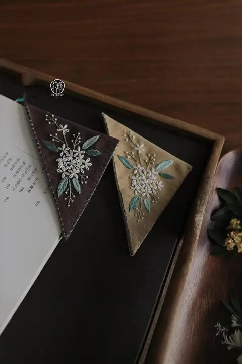 刺繍ブックマーク DIY材料キット【初心者向け・布製・個性的な手作り】