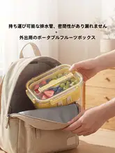 持ち運びに便利な水切り機能付き二重密閉フルーツ弁当箱