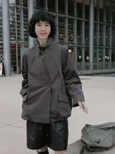 春の小柄女性向け高級感あふれるトレンチコート【レトロワークスタイル・スタンドカラー・TTデザイン】
