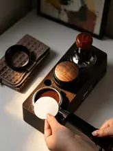 コーヒー粉圧縮ツール【白鹅绒・布製・圧縮ハンドル・収納用】（セットアップ対応）