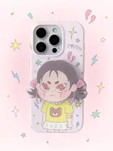 iPhoneケース オリジナル MagSafe対応 スタンド ソフトケース 女の子 イラスト 可愛い ガーリー iPhone 17 Pro Max 16 Pro Max 15 Pro 14 Pro Max 対応 「Pippa」