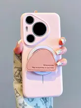 華為Pura80Pro対応 液体シリコンスマホケース【インスタ風・マグネットスタンド・耐衝撃】