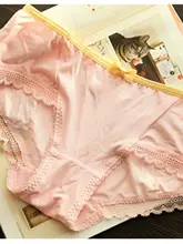 牛乳シルク製パンティー【フリル付き・リボンデザイン・ローライス・無地】