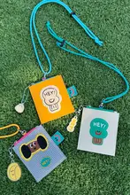 かわいいネックストラップ付き 通勤用多カードホルダー【学生・ICカードケース・キー＆小銭入れ】