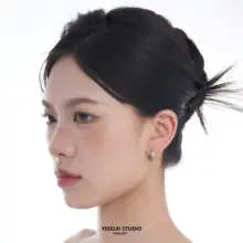 海域デザインのブルー滴釉イヤリング【高級感あふれる女性用アクセサリー】