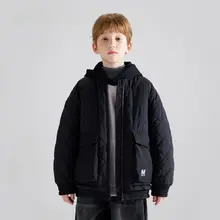アメリカンスタイルのキルティングジャケット【防風＆暖かさ・冬用・男の子向け】