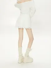 ミニプリーツスカート レディース レース パッチワーク リベットデザイン Aライン バレエ風 フェミニン 春夏 ギャル