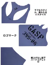 アメリカンスタイルの筋トレ用ノースリーブタンクトップ【極上の柔らかさ・カジュアルフィット】