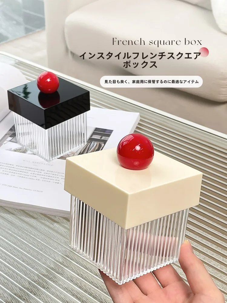 コットンセット収納ボックス：デスク小物の整理に最適な法式棉签盒