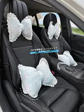 かわいいデザインの車用ヘッドレストクッション【ネックサポート・腰用クッション・車  内用】（セットアップ対応）