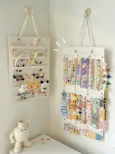 子供用 ヘアアクセサリー収納ハンギングバッグ【壁掛け式・クリップ・ヘアゴム用】