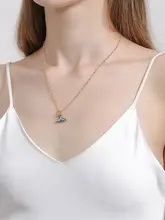 個性的なデザイン！魚尾型ネックレス【海洋要素・18Kコーティング・女性用】