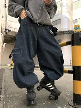 ユース感漂うウォッシュ加工デニムカーゴパンツ【立体裁断・フィット】