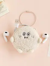 コインケース ポーチ イヤホンケース もこもこ ファー ファスナー キーホルダー リップ 収納 かわいい 「romane」