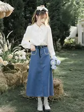 白鹅绒使用の長袖シフォンシャツ【タックデザイン・洗練されたカジュアルスタイル・通勤用】