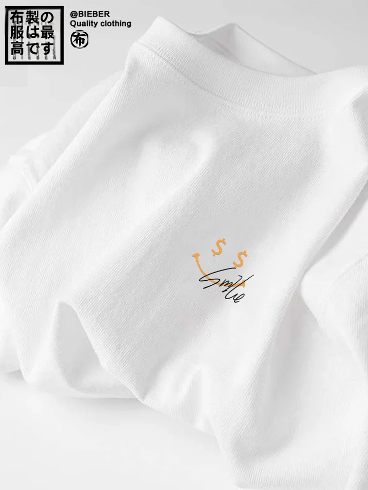 白色 Tシャツ メンズ 半袖 夏用 メンズ コットン 日系 スタイル インナーシャツ
