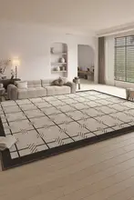 高級感あるモダンなラグマット【防水・洗える・シンプルデザイン・ベッドサイド用】