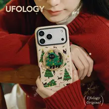 スマホスタンド マグネット式 MagSafe対応 卓上 コンパクト iPhone用 角度調節 ながらスマホ クリスマス おしゃれ 「Ufology」