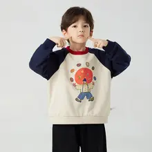 スウェット キッズ ボーイズ バイカラー ニット アウトドア スポーツ 春 秋 トップス