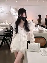 不規則レースハーフスカート【フリル襟・女性用・ドラマティックなデザイン】（セットアップ対応）