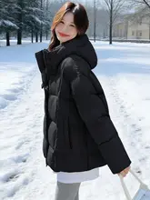 極上の柔らかさ！フード付きダウンコート【ブラック・ゆったりサイズ・保温効果】