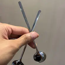 304ステンレス製 コーヒースプーン【かわいいデザイン・長柄・デザート用・家庭用】