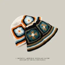 手編みの花柄空き編みフィッシャーハット【女性用・ブーニーハット・トレンド】