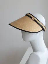 空頂ヘアバンドキャップ レディース 夏 きめ細かな麦わら編み 高級 日除け 防晒 風格のある麦わら帽子