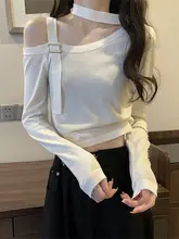 デザイン性の高いジャズスタイルの長袖Tシャツ【ダンス用・女性向け・K-POPファッション】