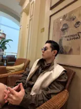リバーシブルニットベスト【麻混・ナイロン・おしゃれな配色】