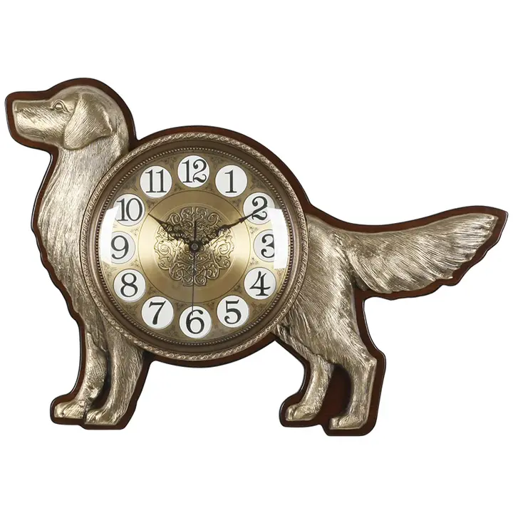 TQJ 大型 中式ブラスウッド掛け時計【静音・クォーツ・リビング・寝室用装飾】