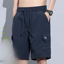メンズ工装ショートパンツ【夏用・アイスシルク・薄手・フィット・速乾】