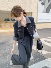 春秋用 高級感ある女性用コーディネート【軽熟な雰囲気・通勤・・ワイドパンツ】（セットアップ対応）