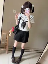 可愛いデザインのショートセーラー服【オリジナル・JK制服・幼萌系】（セットアップ対応）