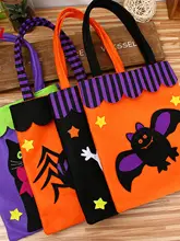 ハロウィンデコレーション南瓜キャンディバッグ【ゴースト＆ウィッチデザイン・ハンドバッグ】