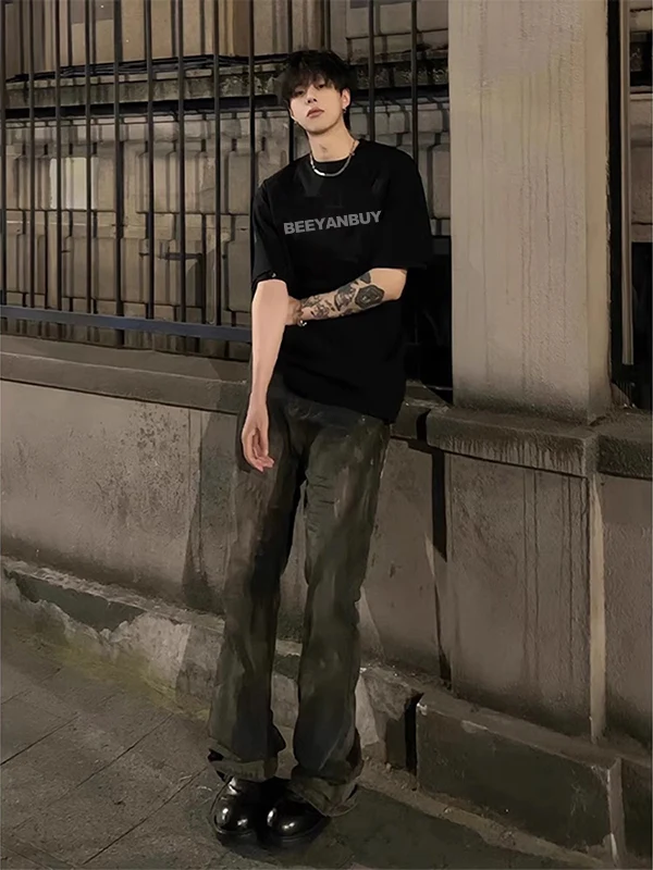 スタイリッシュなショートスリーブTシャツ：アメリカンストリートスタイルの小さめ襟で旬のカジュアルを実現