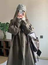 高級感あふれる韓国風トレンチコート【女性用・ミディアム丈】