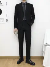 ビジネスカジュアルなスーツ【シワになりにくい・スリムフィット・テーラードジャケット・パンツ】（セットアップ対応）