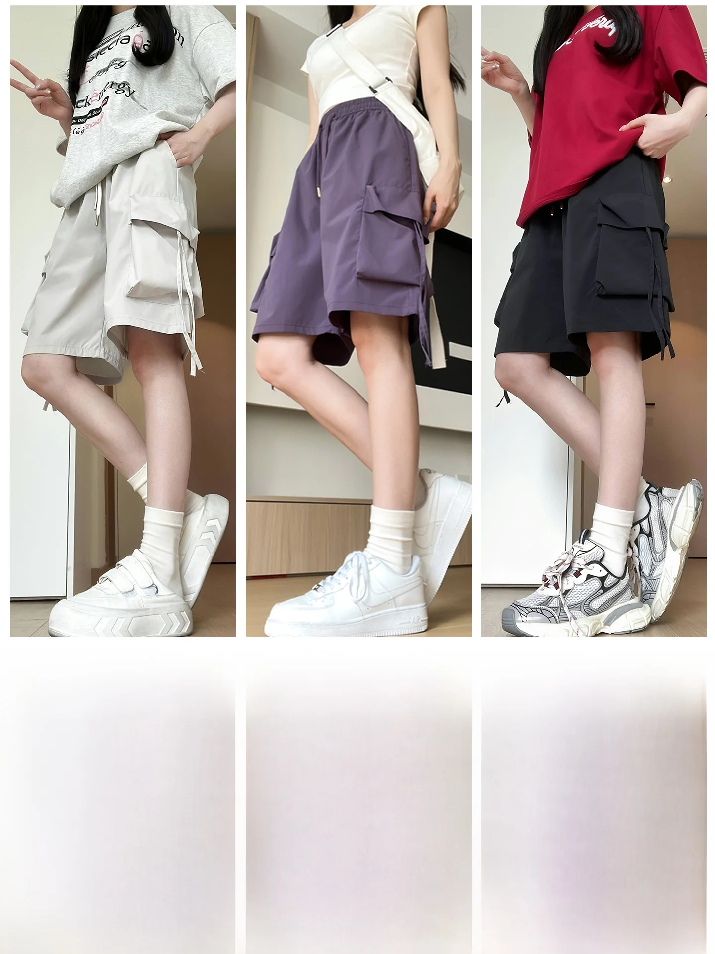 ショートパンツコーデで失敗しない方法は？夏の日常に溶け込む、工事現場風の黒ショートパンツが答え
