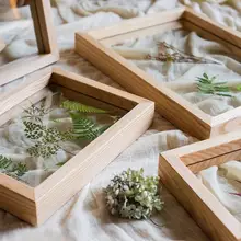 写真立て 天然木 植物標本 立体 DIY 卓上 シンプル インテリア