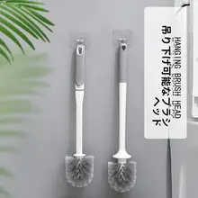 厚底ブラシ付きトイレ掃除用ブラシ【死角なし・円頭・ブラシスタンド付き】（セットアップ対応）