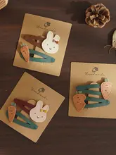 子供用布製ヘアクリップ【サイドバング用・髪を傷めないデザイン】