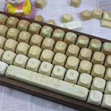 古風デザインの透光PBTキーキャップ【丸みを帯びたボール型・キーボード用】