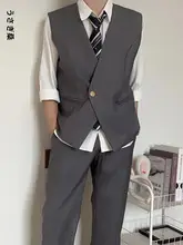 秋冬向けの高校スタイル 燕尾服風ベスト【高級感・男女兼用】（セットアップ対応）