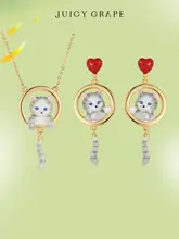可愛らしい猫モチーフのアクセサリー【リング・ネ ックレス・ブレスレット・イヤリング・デザイン】（セットアップ対応）