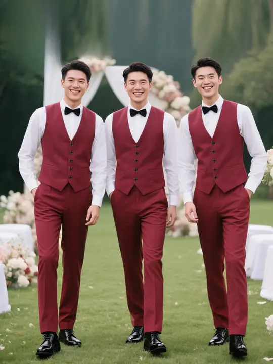 男性用スーツベスト【フォーマル・結婚式・秋冬用】（セットアップ対応）