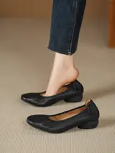 フラットデザインのレディース本革シューズ【快適な通勤用・ソフトソール・低ヒール】